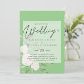 Carte 5x7 blanc Bouquet - Mariage budgétaire superposé (Debout devant)