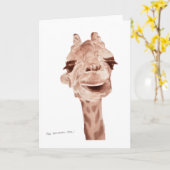 Carte 5x7 giraffe  (Fleur jaune)