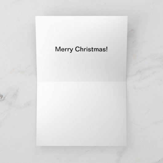 Carte 5x7 Joyeux Noël père Noël porc (Intérieur)