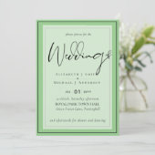 Carte 5x7 Modern Script Overlay Budget Wedding Invite (Debout devant)