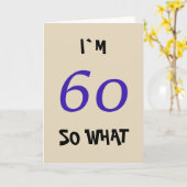 Carte 60 alors quelle drôle de typographie 60e anniversa (Fleur jaune)