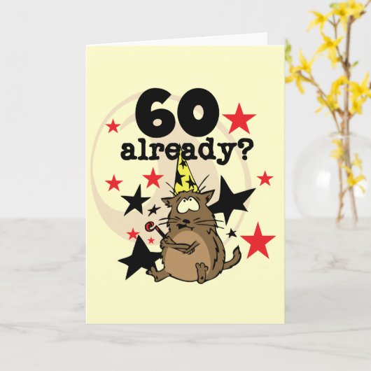 Carte 60 Anniversaire (Fleur jaune)