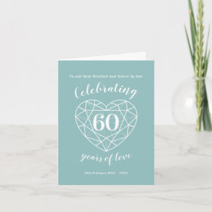 carte 60 ans de mariage 60 ans d'amour