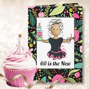 Carte 60 ans et Fabuleux Anniversaire de Dessin Animé Fé