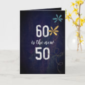 Carte 60 ans Humour (Fleur jaune)