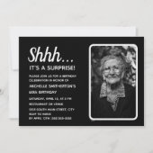 Carte 60 ans surprise noir et blanc (Devant)