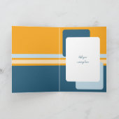 Carte 60 aujourd'hui orange bleu 60e anniversaire (Intérieur)