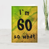 Carte 60 c'est Funny Abstract Green 60e Birthday (Devant)