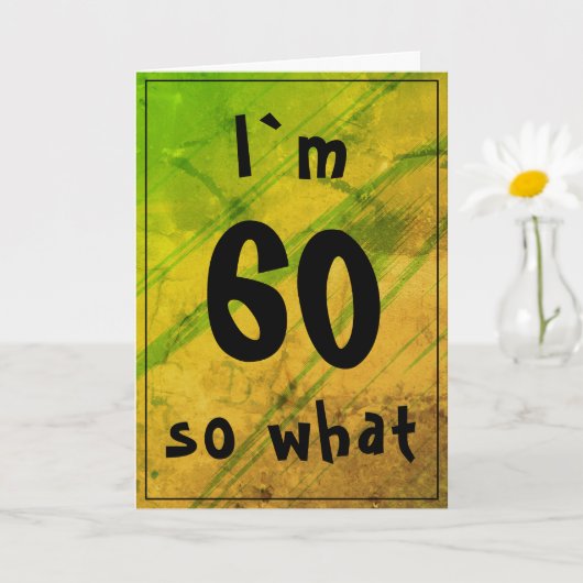 Carte 60 c'est Funny Abstract Green 60e Birthday (Petite plante)