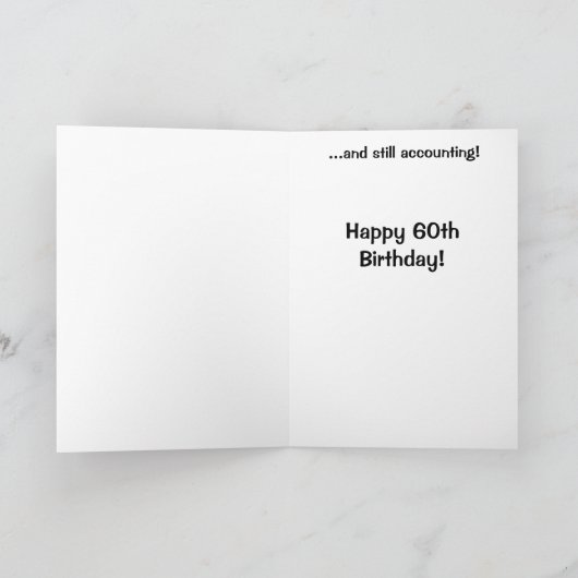 Carte 60 Comptable comptable CPA 60e anniversaire (Intérieur)