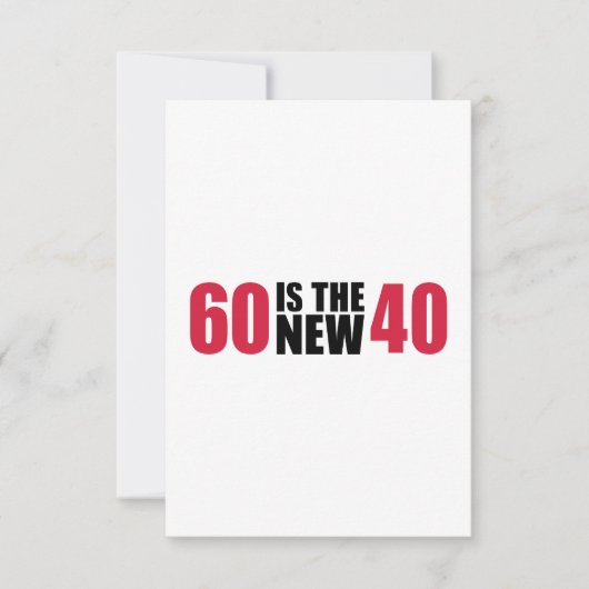 Carte 60 est le nouveau 40 anniversaire (Devant)