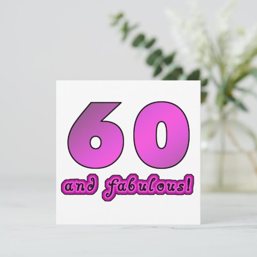 Carte 60 Et Fabuleux Anniversaire (Debout devant)