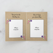 Carte 60 et fabuleux rose violet 60e anniversaire rustiq (Intérieur)