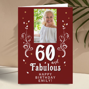 Carte 60 et Fabulous Foliage Rouge 60e anniversaire Phot