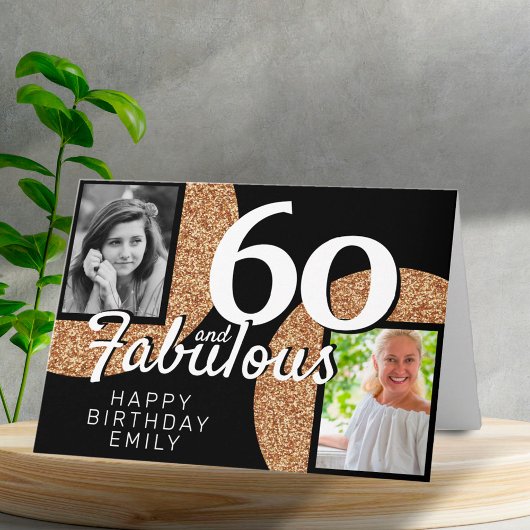 Carte 60 et Fabulous Gold Parties scintillant 2 Photo 60
