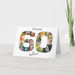Carte 60 et Fabulous Multi Photo Friend 60e anniversaire