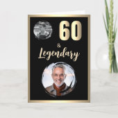 Carte 60 et légendaire 2 Photos 60e Anniversaire Or (Devant)