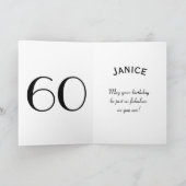 Carte 60 et Sassy Simple Style Couleur personnalisée A04 (Intérieur)