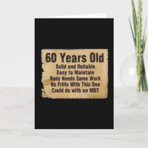 CARTE 60 ET UN JOLI ANNIVERSAIRE "CLASSIQUE"