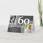 Carte 60 & Fabulous Silver Parties scintillant 2 Photo 6 (Devant)