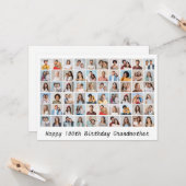 Carte 60 Photo Collage Ajouter N'Importe Quel Nom Et Âge (Devant/Arrière en situation)