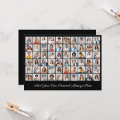 Carte 60 Photo Collage Ajouter Votre Propre Voeux (Devant/Arrière en situation)