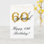 Carte 60 & Splendide Joyeux Anniversaire 60 ans Soixante (Fleur jaune)