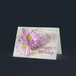 Carte 60e anniversaire<br><div class="desc">Celebrate a ladies birthday with daisies and pearls Une vraie carte à la fille.</div>