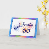 Carte 60e anniversaire (Fleur jaune)