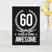 Carte 60e anniversaire (60 ans d'être génial) (Fleur jaune)
