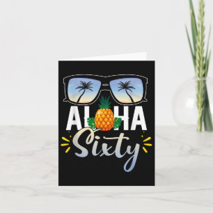 Carte 60e Anniversaire Aloha Sixty Beach Vacances tropic