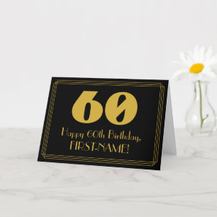 Carte 60e anniversaire : apparence inspirée de l'Art Déc