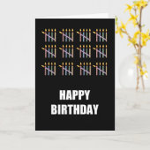 Carte 60e anniversaire avec bougies (Fleur jaune)
