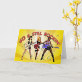 Carte 60e anniversaire avec un groupe de filles (Fleur jaune)
