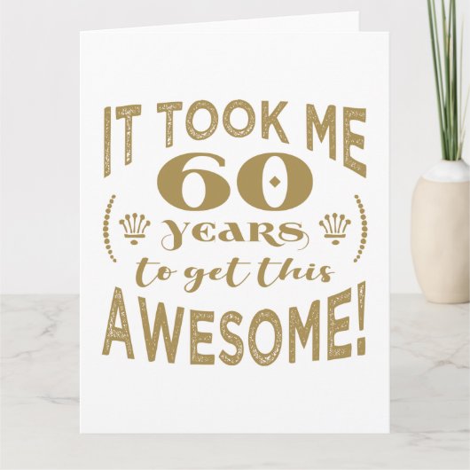Carte 60e anniversaire Awesome (Devant)