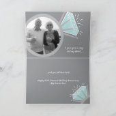 Carte 60e anniversaire bague diamant maintenant puis pho (Intérieur)