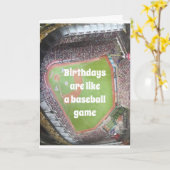 Carte "60e ANNIVERSAIRE" BASEBALL ET ANNIVERSAIRE ! ! ! (Fleur jaune)