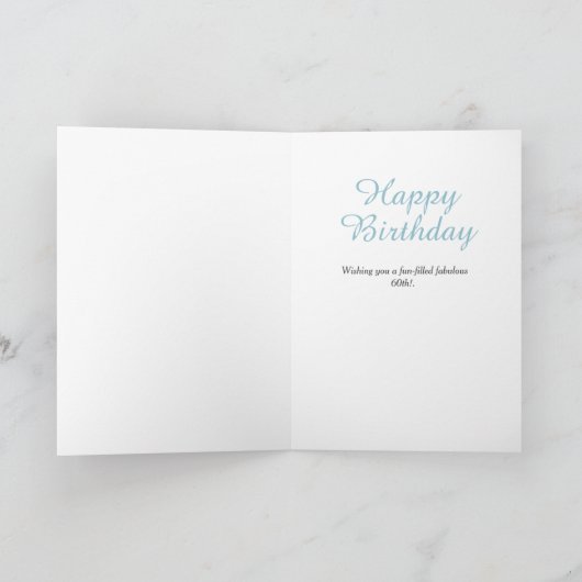 Carte 60e Anniversaire Bleu Ballons Et Cadeaux (Intérieur)