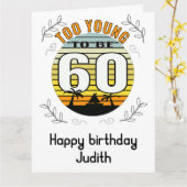 Carte 60e anniversaire cadeau drôle 60e anniversaire 60  (Fleur jaune)