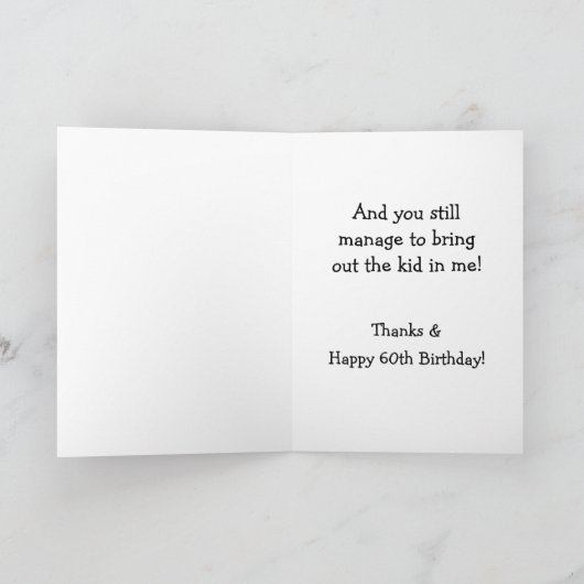 Carte 60e anniversaire de l'ami de longue date (Intérieur)