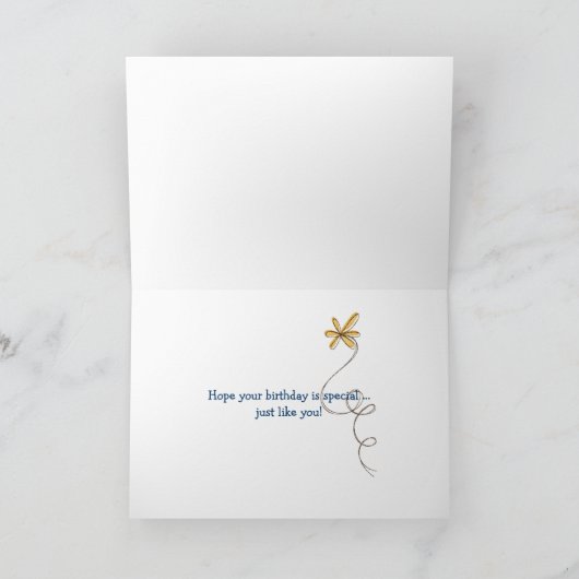 Carte 60e anniversaire de marguerites (Intérieur)