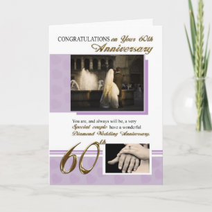 Carte 60e anniversaire de mariage