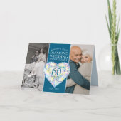 Carte 60e anniversaire de mariage diamant cœur art (Devant)