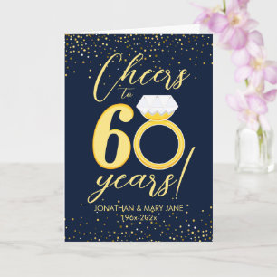 Carte 60e anniversaire de Mariage d'or