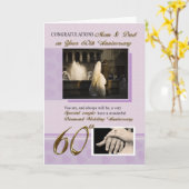 Carte 60e anniversaire de mariage, Maman & Papa (Fleur jaune)
