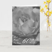 Carte 60e anniversaire de Mariage Maman & Papa Rose (Fleur jaune)