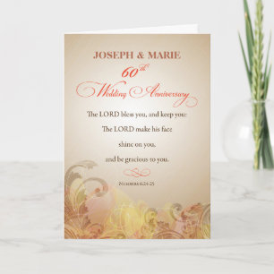 Carte 60e anniversaire de mariage, Seigneur Dieu bénisse