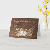 Carte 60e anniversaire Deer Antler Bouquet (Fleur jaune)