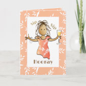 Carte 60e anniversaire Dessin féminin Ethnic Dit drôle (Devant)