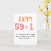 Carte 60e anniversaire drôle (Fleur jaune)